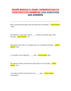 NCCER Module 6 – Introduction to Construction Drawings, NCCER, 2026 Exam Questions and Answers