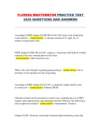 Florida Wastewater Practice Test 2026, Florida DEP (FDEP) – Complete ...