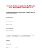 National Pesticide Applicator Certification Core Manual – Practice Questions and Correct Answers