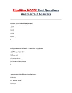 Pipefitter NCCER Test Questions and Answers