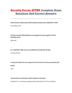 Security Forces SFTRG Complete Exam Questions and Answers
