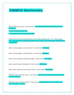 CHEM210- Biochemistry