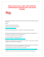 NURS 270 Final Exam!!! | 2025 LATEST UPDATED | COMPREHENSIVE QUESTIONS WITH 100% RATED ANSWERS