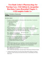 Test Bank Lehne's Pharmacologyfor  Nursing Care, 11th Edition by Jacqueline  Burchum, Laura Rosenth