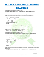 ATI DOSAGE CALCULATIONS  PRACTICE  ATI DOSAGE CALCULATIONS PRACTICE