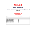 NCLEX  Exam NCLEX-PN National Council Licensure Examination (NCLEX-PN)