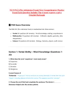 NLN PAX (Pre-Admission Exam) New Comprehensive Practice Question Includes The Correct Ans