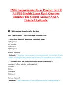 PSB Comprehensive New Practice Set Of  All PSB Health Exams Each Question  Includes The Correct Ans