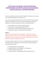 ATI Dosage Calculation And Safe Medication  Administration Test Of The Actual ATI Assessments