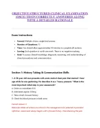 OBJECTIVE STRUCTURED CLINICAL EXAMINATION  (OSCE) TESTS CORRECTLY ANSWERED