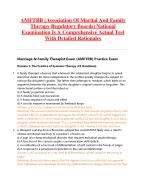 AMFTRB (Association Of Marital And Family  Therapy Regulatory Boards) National  Examination