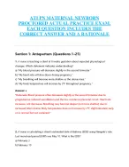ATI PN MATERNAL NEWBORN  PROCTORED ACTUAL PRACTICE EXAM
