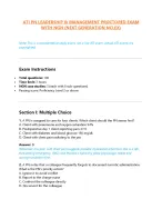 ATI PN LEADERSHIP & MANAGEMENT PROCTORED EXAM  WITH NGN (NEXT GENERATION NCLEX)