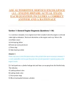 ASE AUTOMOTIVE SERVICE EXCELLENCE  (A1 – ENGINE REPAIR) ACTUAL EXA