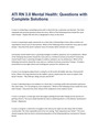 ATI RN 3.0 2023 Mental Health