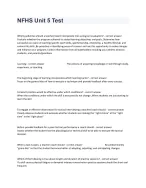 NFHS quiz unit 5 Actual Questions And Correct Detailed Verified Answers ...