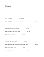 History Certification Exam Questions And Answers Guaranteed Pass.