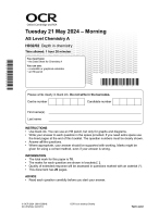 AS level OCR Chemistry- Depth in Chemistry Paper 2 June 2024 (Question Paper)