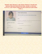 NEWEST 2025 I HUMAN CASE STUDY WEEK #4 2 YEARS OLD FEMALE REASON FOR ENCOUNTER : RASH (CLASS 6512)