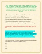 NUR 417 EXAM / NUR417 EXAM 1 LATEST 2026/2027 AND STUDY  GUIDE COMPLETE ACCURATE EXAM APPROVED