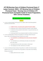 ATI RN Nursing Care of Children Proctored Exam (7 Latest Versions, 2024 ...