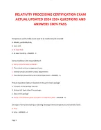 RELATIVITY PROCESSING CERTIFICATION EXAM ACTUAL UPDATED 2024 250 ...