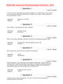 NURS 6501 Advanced Pathophysiology Final Exam -2019