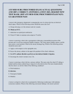 ATI MED SURG PROCTORED EXAM ACTUAL QUESTIONS AND 100% CORRECT ANSWERS LATEST 2023, 2024/2025 NEW QUI...
