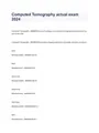 Computed Tomography actual exam 2024