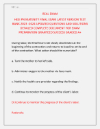 HESI PN MATENITY FINAL EXAM LATEST VERSI TEST  BANK 2023 -2024 UPDATED QUESTIONS AND SOLUTIONS  DE