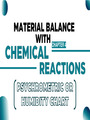 Material Balance With Chemical Reactions 2