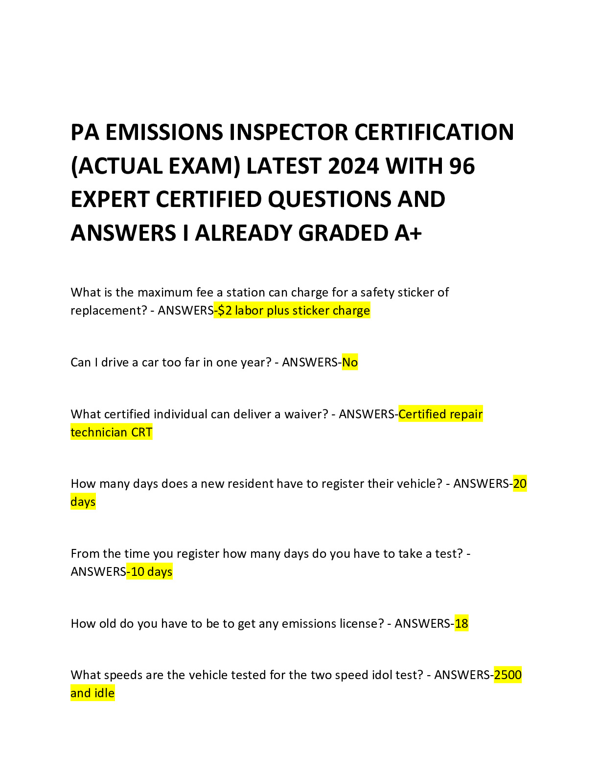Does a 20 Year Old Car Need Emissions in Pa: Essential Guide