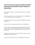 CON 237 SAP LATEST 2024 WITH EXPERT CERTIFIED  QUESTIONS AND ANSWERS ALREADY GRADED A+ BRAND NEW!