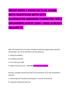 NR509 WEEK 1 EXAM (ACTUAL EXAM) WITH QUESTIONS WITH VERY ELABORATED ANSWERS CORRECTRY WELLORGANIZED