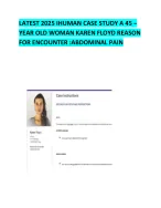 LATEST 2025 IHUMAN CASE STUDY A 45 –YEAR OLD WOMAN KAREN FLOYD REASON ...