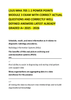 LSUS MHA 705 1 2 POWER POINTS MODULE 3 EXAM WITH CORRECT ACTUAL ...
