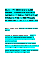 EXAM 3 PATHOPHYSIOLOGY GALEN COLLEGE OF NURSING CHAPIN EXAM WITH ...