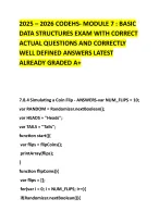 2025 – 2026 CODEHS- MODULE 7 : BASIC DATA STRUCTURES EXAM WITH CORRECT ...