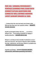 PSYC 101 : GENERAL PSYCHOLOGY – PORTAGE - DocMerit