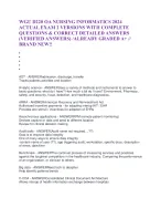 WGU D220 OA NURSING INFORMATICS 2024 ACTUAL EXAM 2 VERSIONS WITH ...