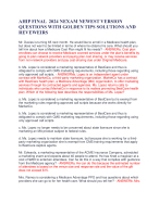 AHIP FINAL  2024 NEXAM NEWEST VERSION QUESTIONS WITH GOLDEN TIPS SOLUTIONS AND REVEWEIRS