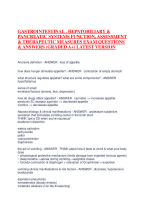 GASTROINTESTINAL , HEPATOBILIARY & PANCREATIC SYSTEMS FUNCTION, ASSE