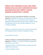 CERAD LATEST UPGRADED ACTUAL FINAL EXAM VERSION 2023-2024 WITH ...