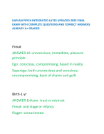 KAPLAN PSYCH INTEGRATED LATES UPDATED 2025 FINAL EXAM WITH COMPLETE QUESTIONS AND CORRECT ANSWERS A