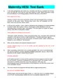 Maternity HESI Test Bank WITH Complete and correct answers