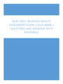 NUR 2092 , NUR2092 Health Assessment Exam 2 Quiz Bank Questions and Answers