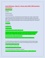 Lewis Med Surg - Chap 16 – Cancer exam 2024 -2025 questions  and answers