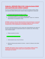 Endocrine - MEDSURG FINAL: CH 49 - Endocrine System EXAM 2025 QUESTIONS AND CORRECT ANSWER