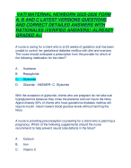 VATI MATERNAL NEWBORN 2025-2026 FORM A, B AND C LATEST VERSIONS QUESTIONS AND CORRECT DETAILED ANSW