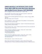 SARAH MICHELLE LIVE REVIEW STUDY GUIDE Exam - DocMerit